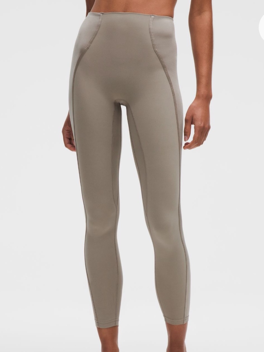 Lululemon Align No Line High Rise Pant 25” Satin Warm Ash Grey